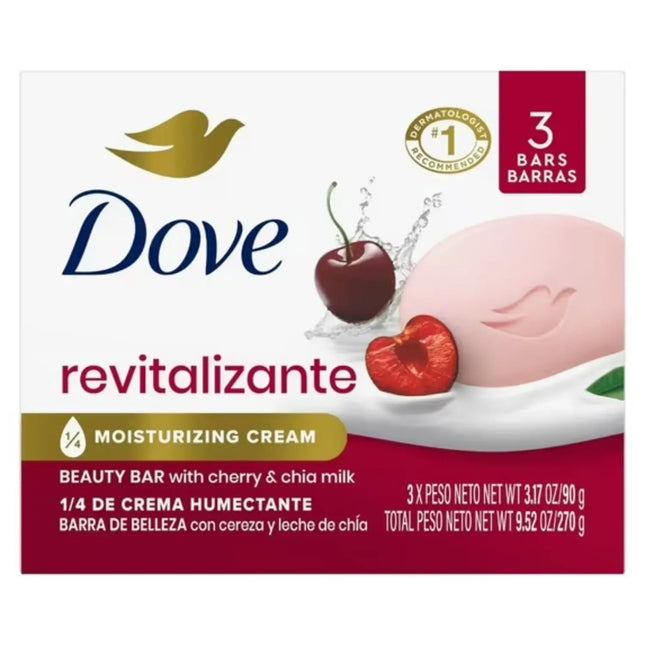 Dove Revitalizante Beauty Bar Cherry & Chia Milk 3-Pack