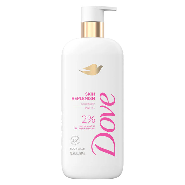 Dove Skin Replenish Body Wash Niacinamide + BHA Serum Pink Lily