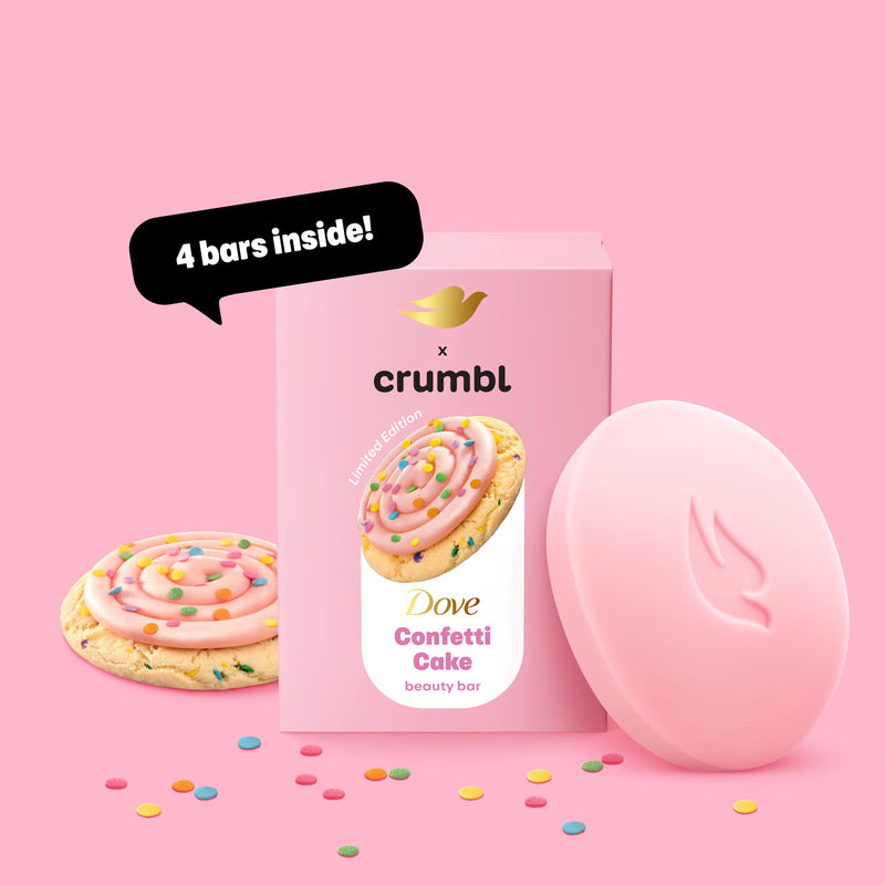 Dove x Crumbl Beauty Cream Bar Confetti Cake 4-Pack
