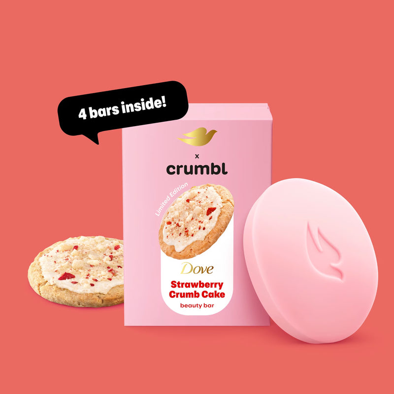 Dove x Crumbl Beauty Cream Bar Strawberry Cake 4-Pack