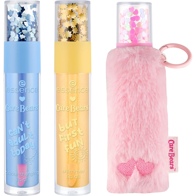 Essence Care Bears Lip Oil Trio & Fluffy Holder 01 Fur Ever Together