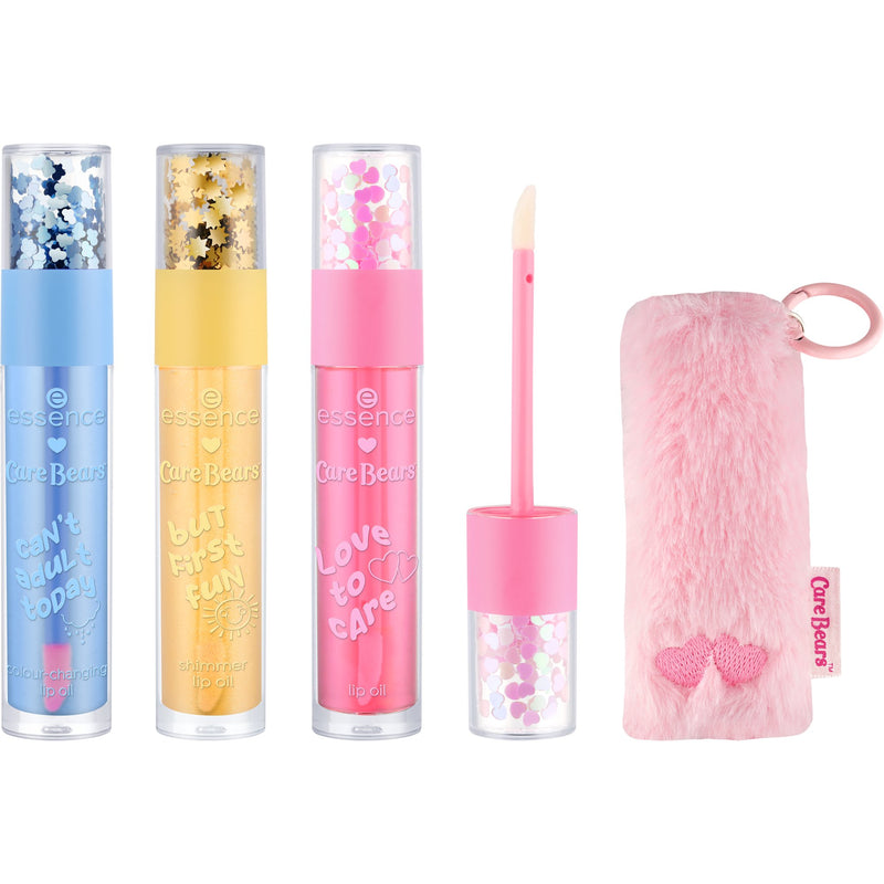 Essence Care Bears Lip Oil Trio & Fluffy Holder 01 Fur Ever Together