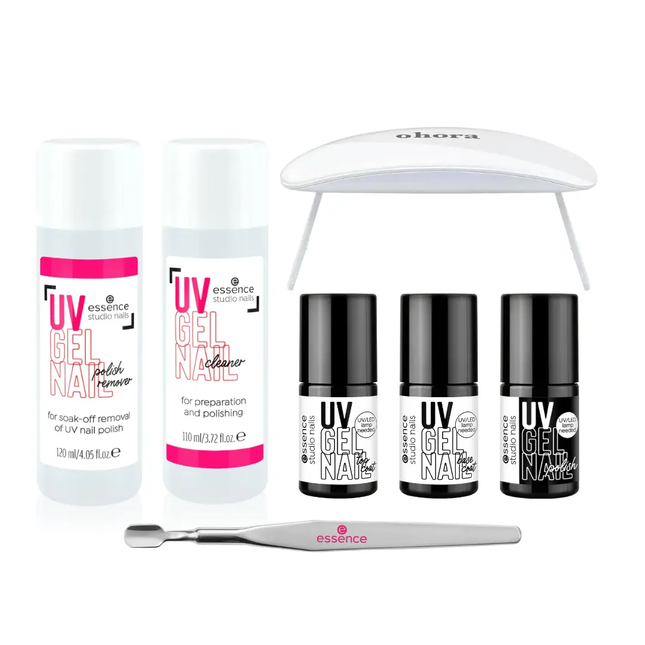 Essence Starter Set Studio Nails UV Gel Polish with Lamp