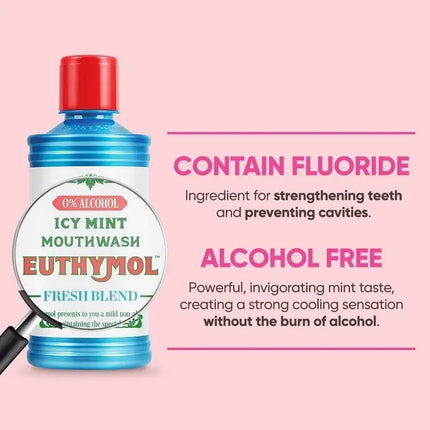 Euthymol Mouthwash Icy Mint 500 ml.