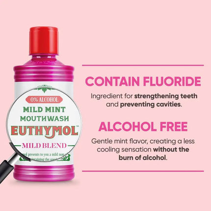 Euthymol Mouthwash Mild Mint 500 ml.
