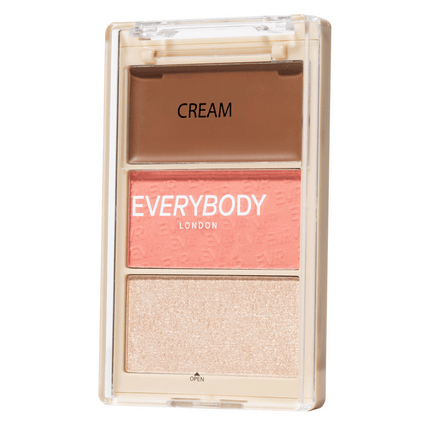 Everybody London Trio Face Palette Glow Me Peachy