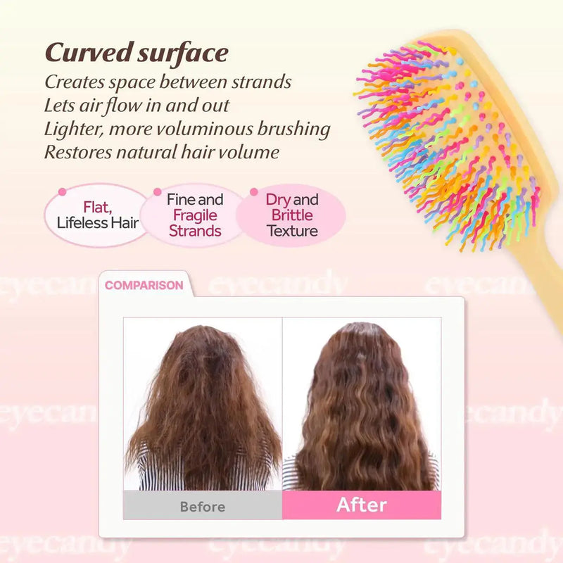 Eyecandy Rainbow Volume S Paddle Brush Sky Blue