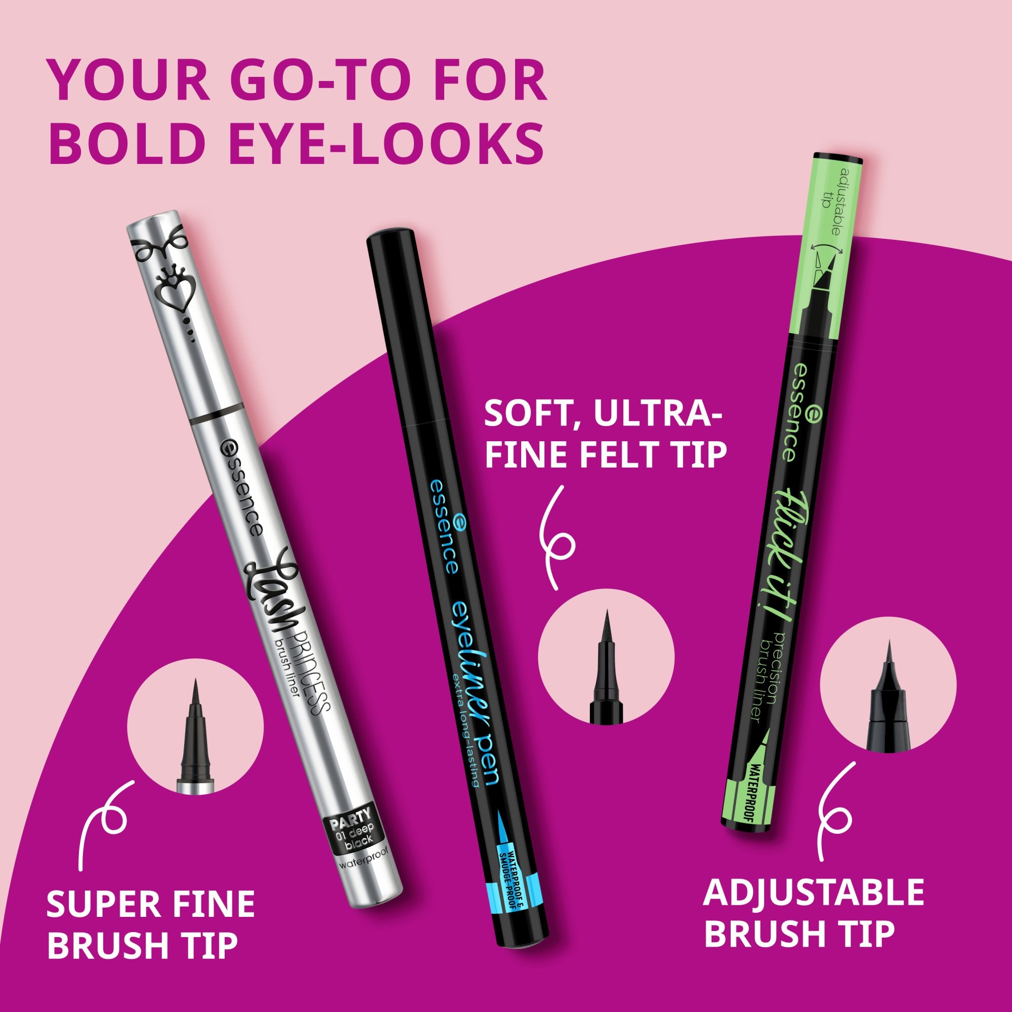 Essence Flick It! Precision Brush Liner Waterproof 01 Black