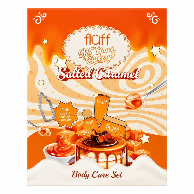Fluff Ms Claus Bakery Salted Caramel body care set