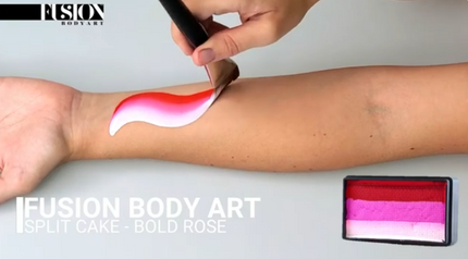 Fusion Body Art Face Painting Split Cakes Bold Rose