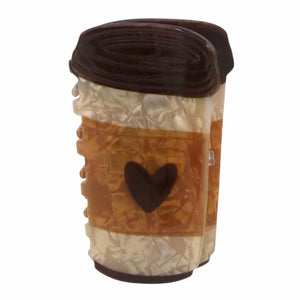 Hair Claw Coffee 8cm