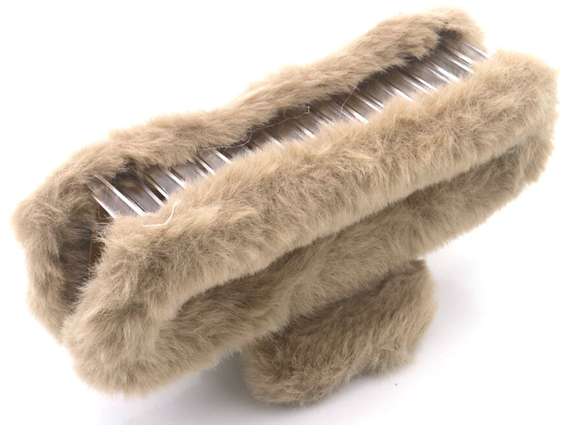 Hair Musthaves Hair Claw Fluffy 12.5cm Taupe, zachte haarclip, foto 2 van 2