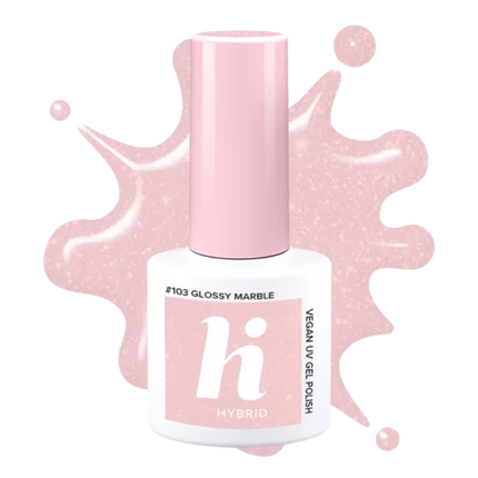 Hi Hybrid 103 Glossy Marble UV Gel Polish