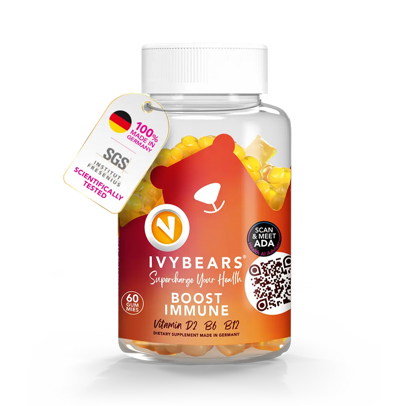 Ivy Bears Apple Cider Vinegar, appelciderazijn gummies met granaatappelsap en rode biet.