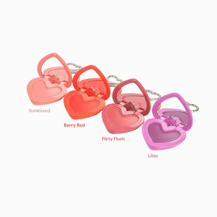 Kara Beauty Stay Blushin! Lip and Cheek Cream Blush Keychain Flirty Flush