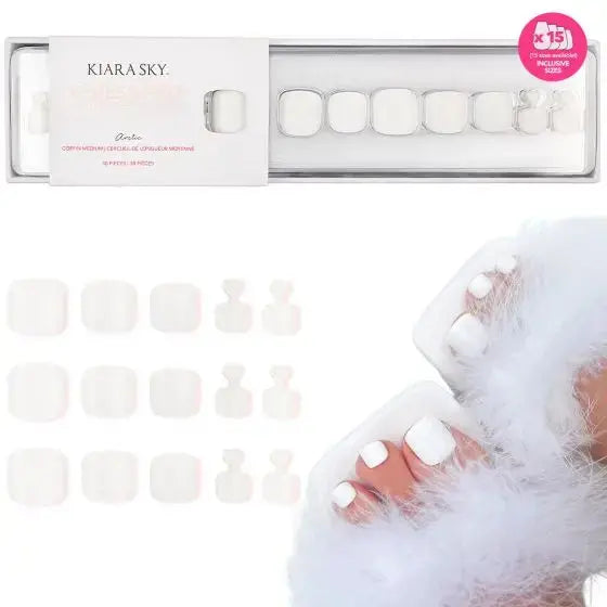 Kiara Sky xPress Pro Acrylic Press-on Toe Nails Arctic