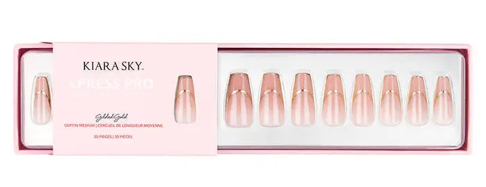 Kiara Sky xPress Pro Press-on Nails Gilded Gold