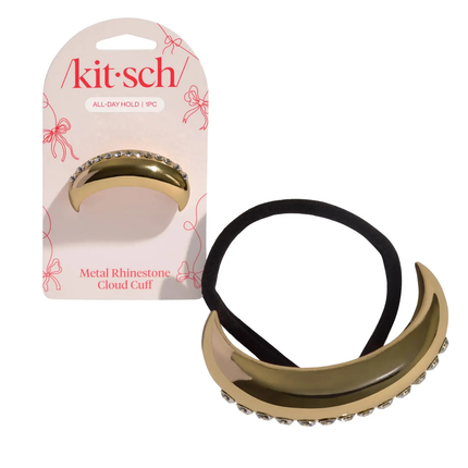 Kitsch Holiday Metal Rhinestone Cloud Cuff