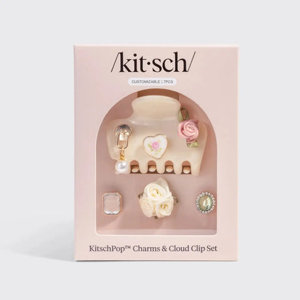 Kitsch KitschPop Charms & Cloud Clip Set Pearlized Cream