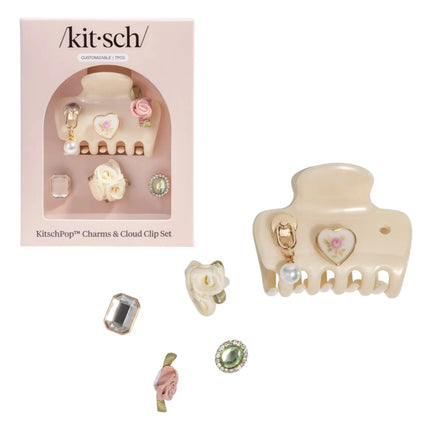 Kitsch KitschPop Charms & Cloud Clip Set Pearlized Cream