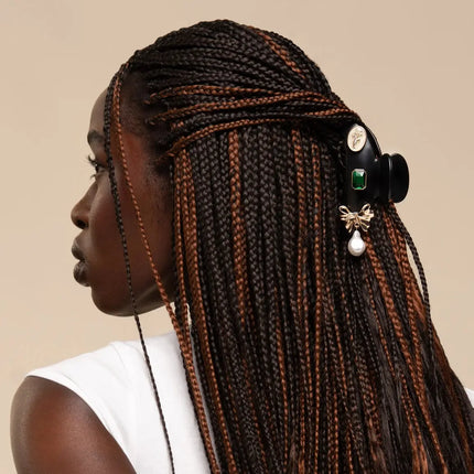 Kitsch KitschPop Charms & Curved Claw Clip Set Vintage Black