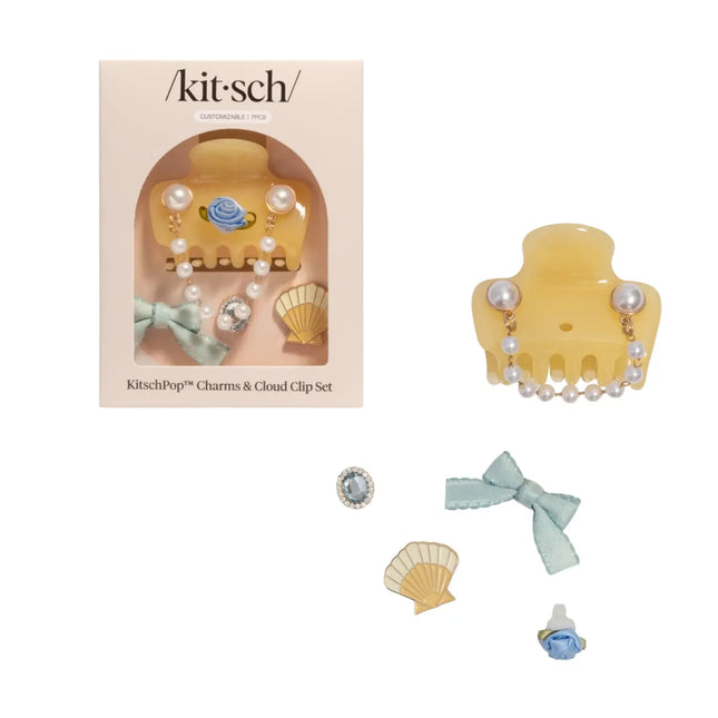 Kitsch Kitschpop Cloud Clip 7pc Set Coastal Cottage Butter Yellow