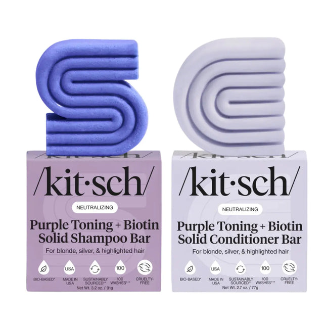 Kitsch Neutralizing Purple Toning Shampoo & Conditioner Bar Set