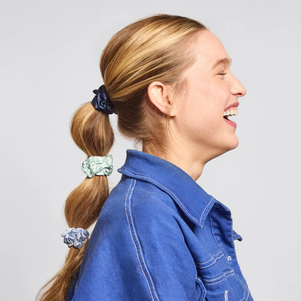 Kitsch Ruched Satin Scrunchies 5pc Set Garden Bouquet