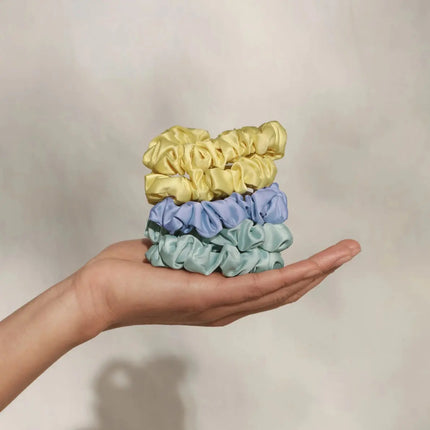 Kitsch Ruched Satin Scrunchies 5pc Set Multi Color