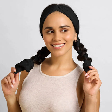 Kitsch Set & Flow Heatless Curling Headband Black