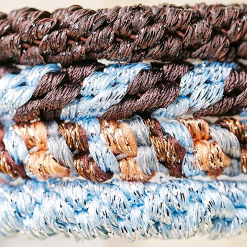 Kknekki Bundle 67, set van 4 haarelastiekjes in blauwe en zwarte kleuren