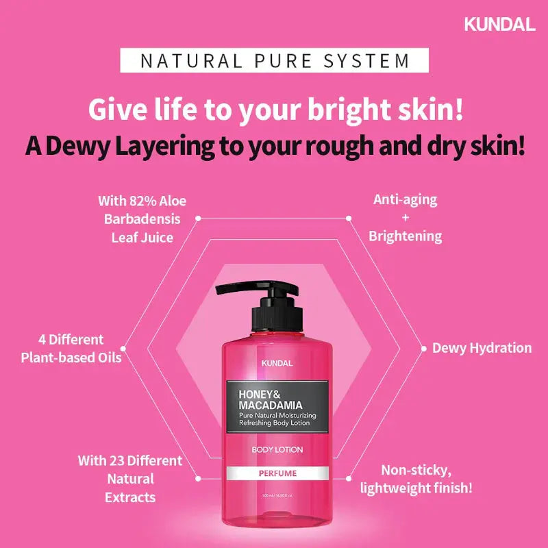 Buy Kundal Honey & Macadamia Pure Body Lotion Amber Vanilla online | Boozyshop!