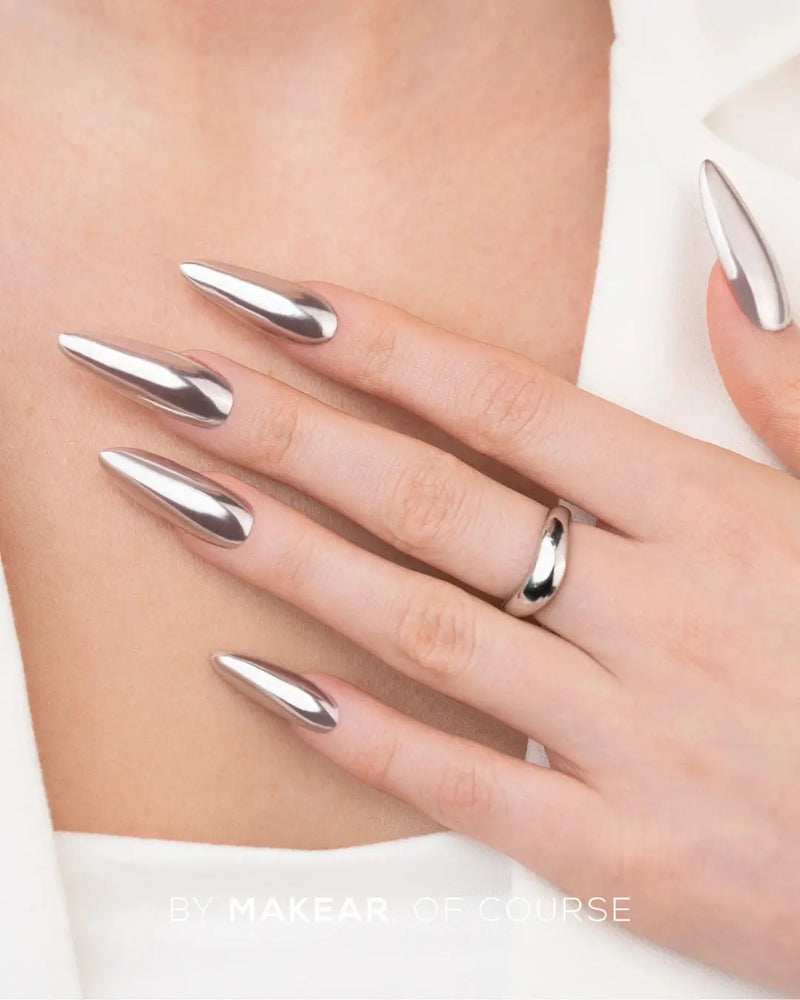 Makear Liquid Effect Nail Dust Chrome SFX Silver