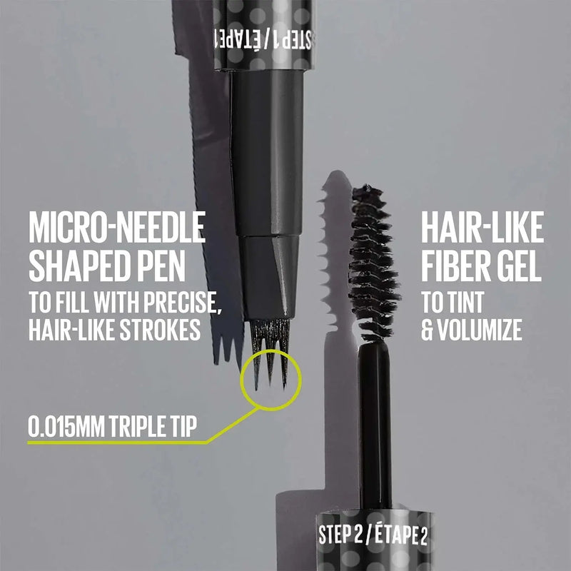 Maybelline Brow Insert 02 Brown, 2-in-1 wenkbrauwpen en gel, foto 3 van 9