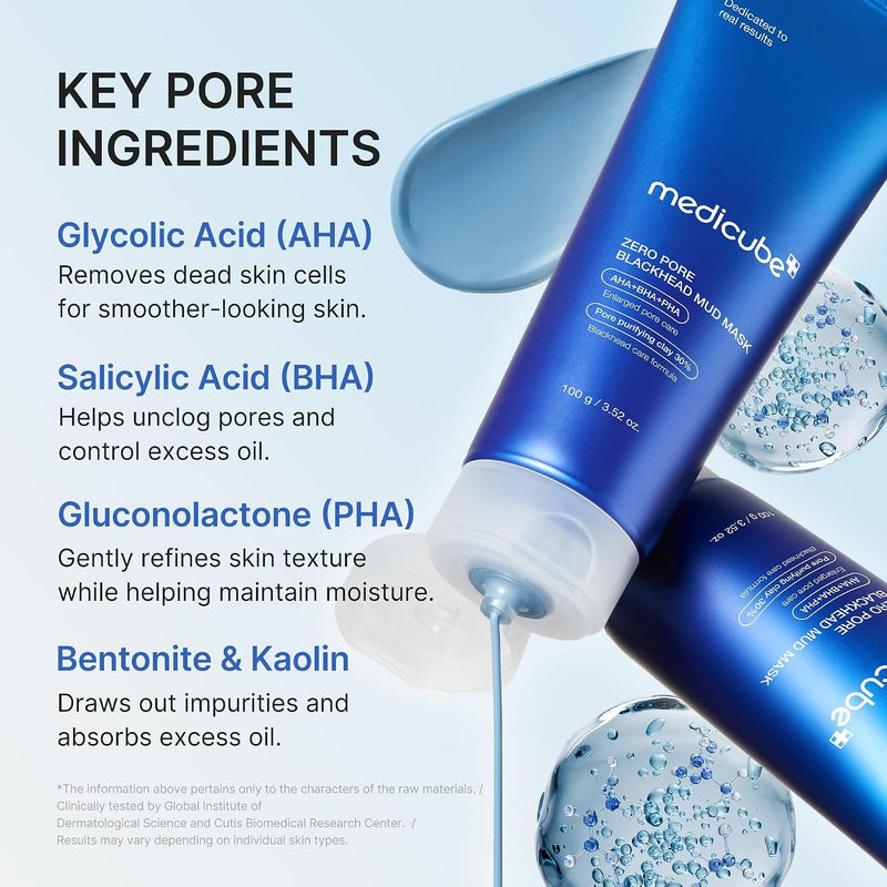 Medicube ZERO PORE Blackhead MUD Mask, diepreinigend kleimasker tegen mee-eters en onzuiverheden