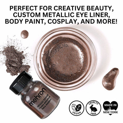 Mehron Makeup Metallic Powder Bronze
