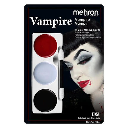 Mehron Makeup Tri-Color Makeup Palette Vampire
