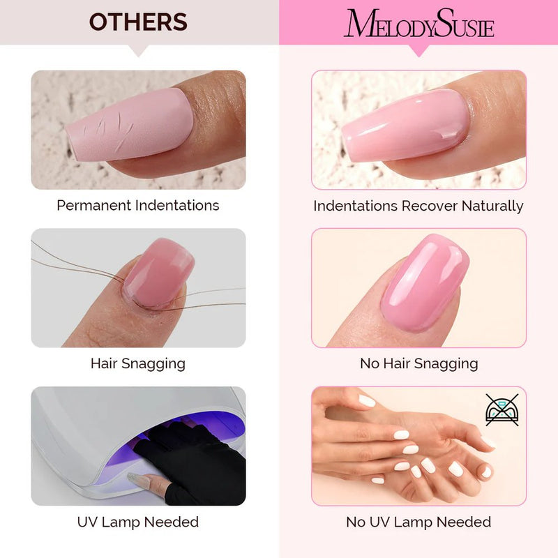 MelodySusie Classic Collection Real Gel Nail Strips Mani & Pedi Set Cherry Jelly
