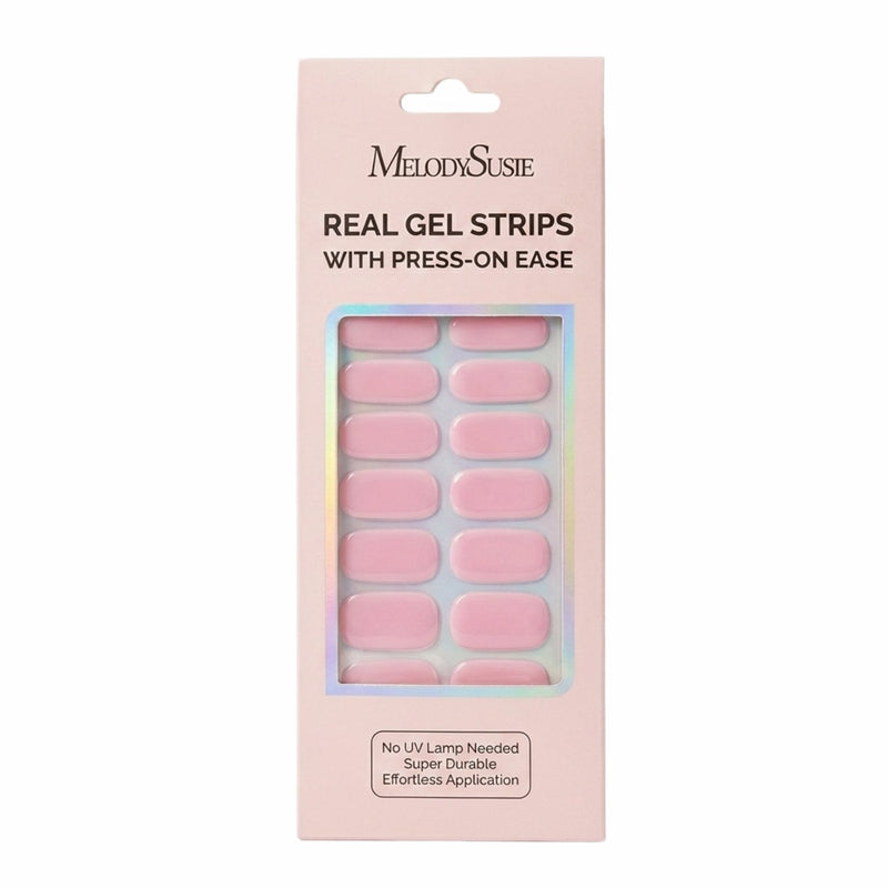 MelodySusie Summer Collection Real Gel Nail Strips Mani & Pedi Set Baby Pink