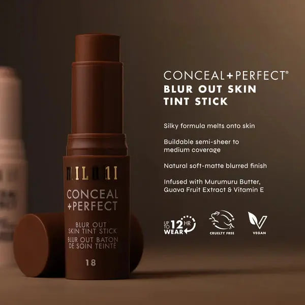 Milani Conceal + Perfect Blur Out Skin Tint 11 Medium Tan Warm Neutral foundation stick, foto 4 van 7