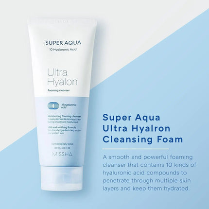 Missha Super Aqua Ultra Hyalron Foaming Cleanser