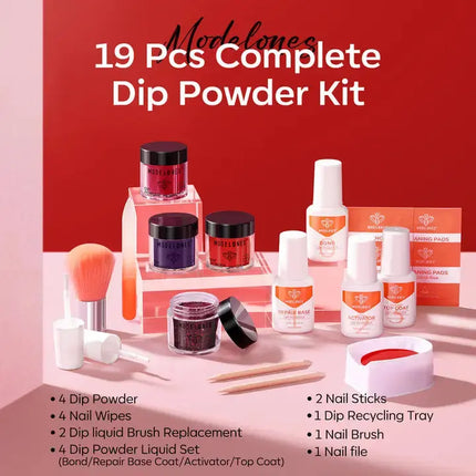 Modelones All-In-One Dip Powder Kit Blood Plum