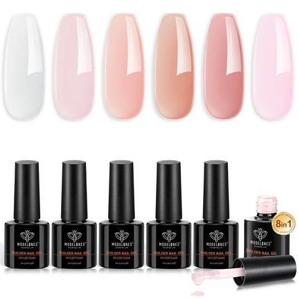 Modelones Builder Nail Gel Set Nude Pink