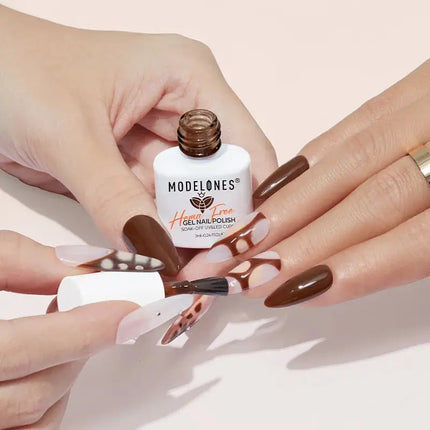 Modelones Gel Nail Polish Set Cocoa Cream