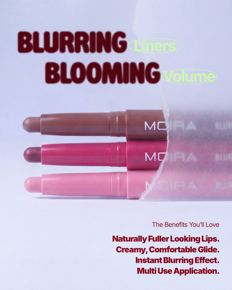 Moira Blur Lip Contour Liner 005 Cherry Blossom, romige lipliner voor zachte definitie, foto 5 van 7