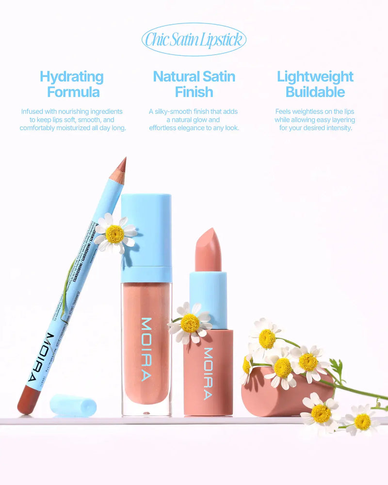 Moira Chic Satin Lipstick 001 Chic Nude