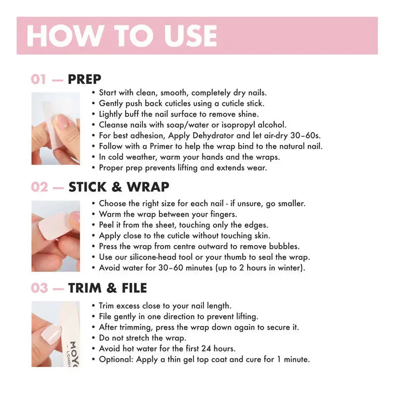 MoYou London Non-UV Gel Wraps Sweet Fade