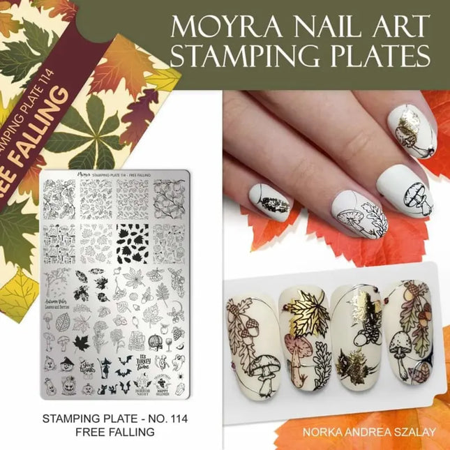 Moyra Stamping Plate No. 114 Free Falling