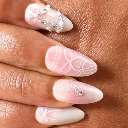 Never Have I Ever Press-On Nails Strawberries N Crème