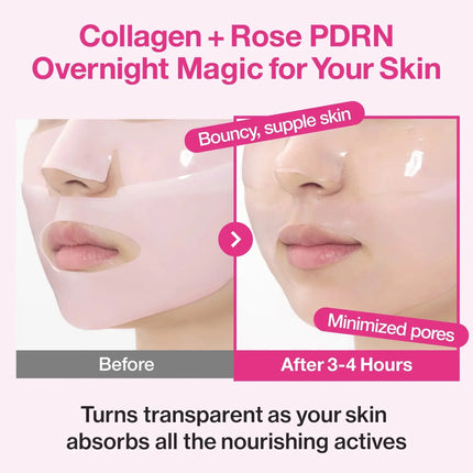 Numbuzin No.2 Rose PDRN Overnight Collagen Mask 4-Pack